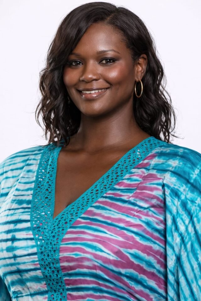 Kaftan Long Afro-Chic “Lagoon Élégance” Bleu Royal